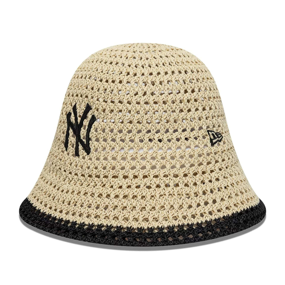 New York Yankees Womens MLB Knitted Light Beige Explorer Bucket Hat-klyvox