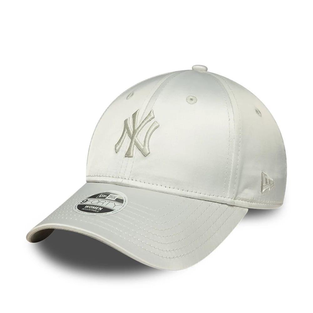 New York Yankees Womens MLB Satin Bow Back Grey 9FORTY Adjustable Cap-klyvox