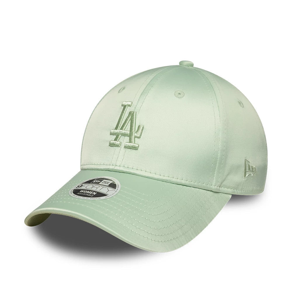 LA Dodgers Womens MLB Satin Bow Back Pastel Green 9FORTY Adjustable Cap-klyvox