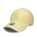 New York Yankees Womens MLB Seersucker Pastel Yellow 9TWENTY Adjustable Cap-klyvox