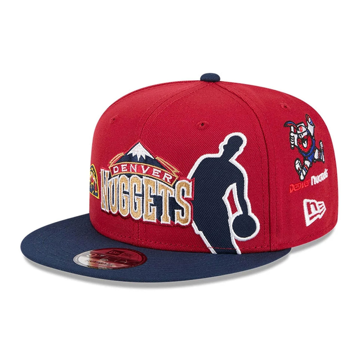 Nuggets NBA Hardwood Classic ASG Dark Red 9FIFTY Snapback Adjustable Cap-klyvox