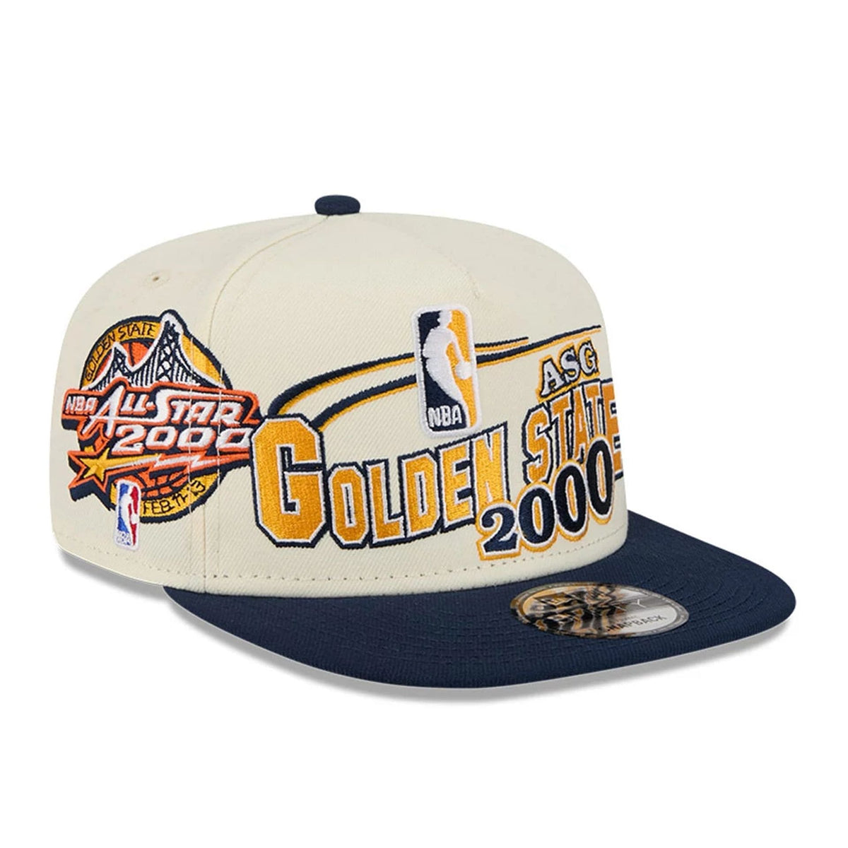 Warriors NBA Hardwood Classic ASG White 9FIFTY A-Frame Snapback Cap-klyvox