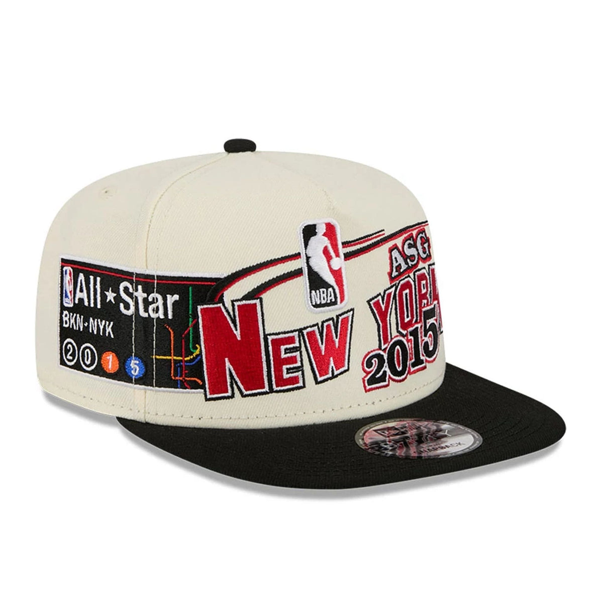 Nets NBA Hardwood Classic ASG White 9FIFTY A-Frame Snapback Adjustable Cap-klyvox
