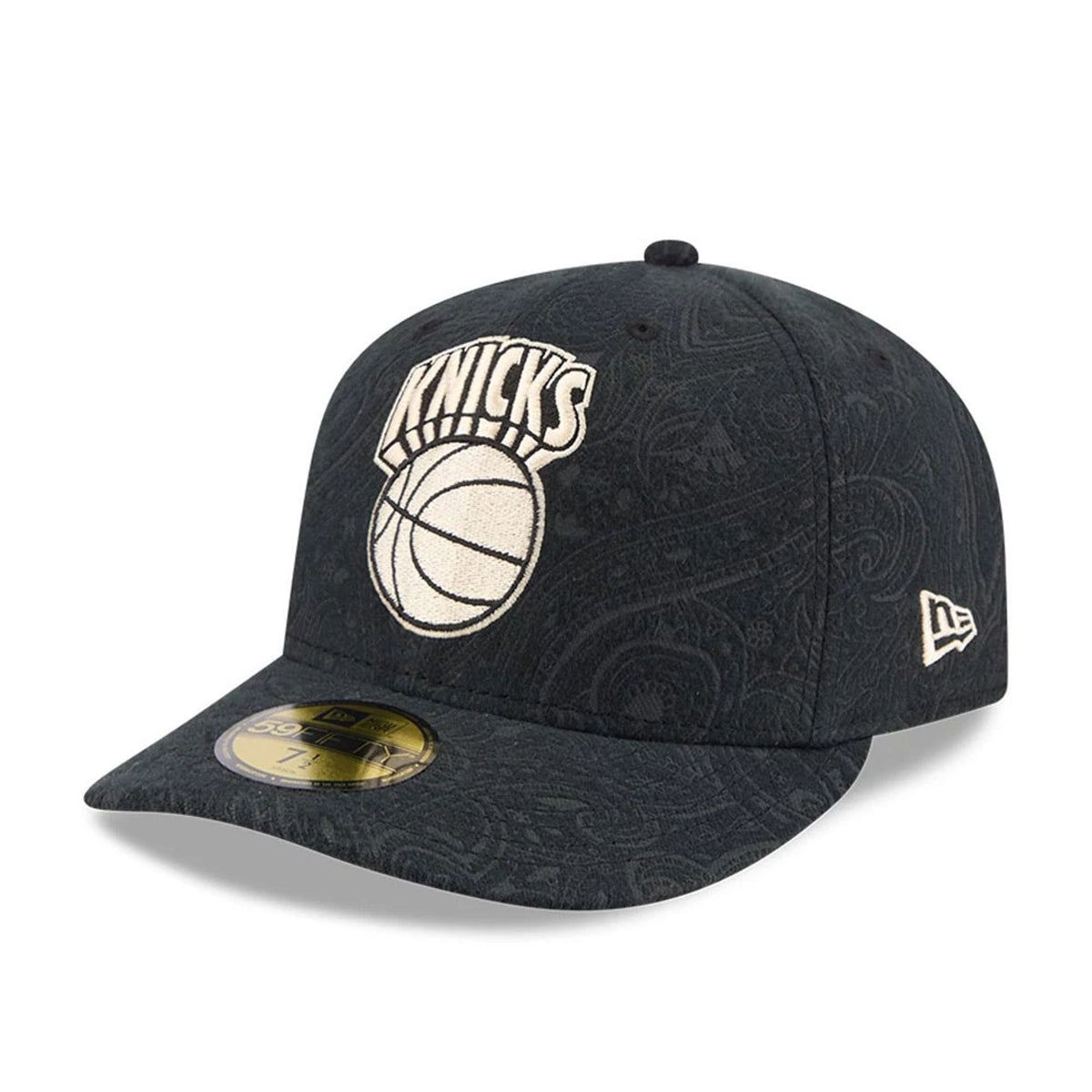 New York Knicks NBA Brushed Cotton Black 59FIFTY Fitted Cap-klyvox