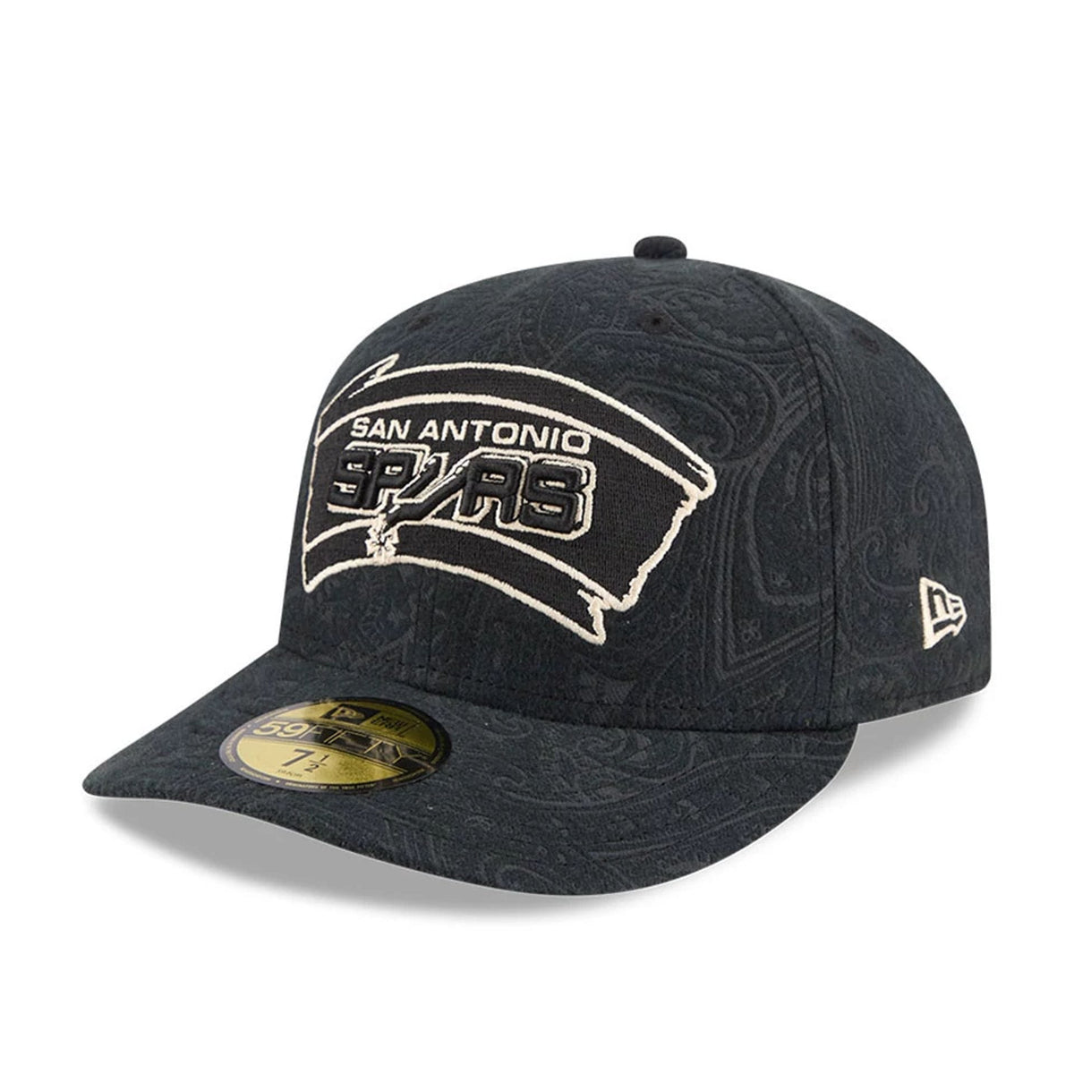 San Antonio Spurs NBA Brushed Cotton Black 59FIFTY Fitted Cap-klyvox
