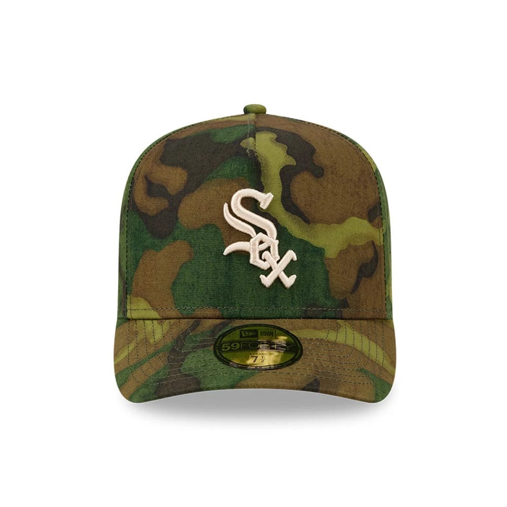 Chicago White Sox MLB Ripstop Camo 59FORTY A-Frame Fitted Cap-klyvox