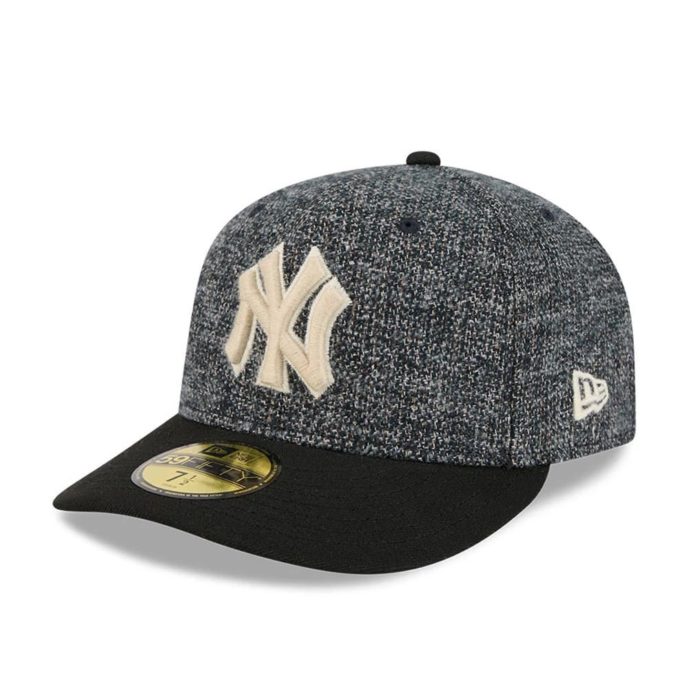 New York Yankees MLB Tweedy Cotton Black 59FIFTY Fitted Cap-klyvox