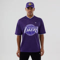 LA Lakers NBA Mesh Purple Oversized T-Shirt-klyvox
