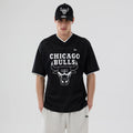 Chicago Bulls NBA Mesh Black Oversized T-Shirt-klyvox