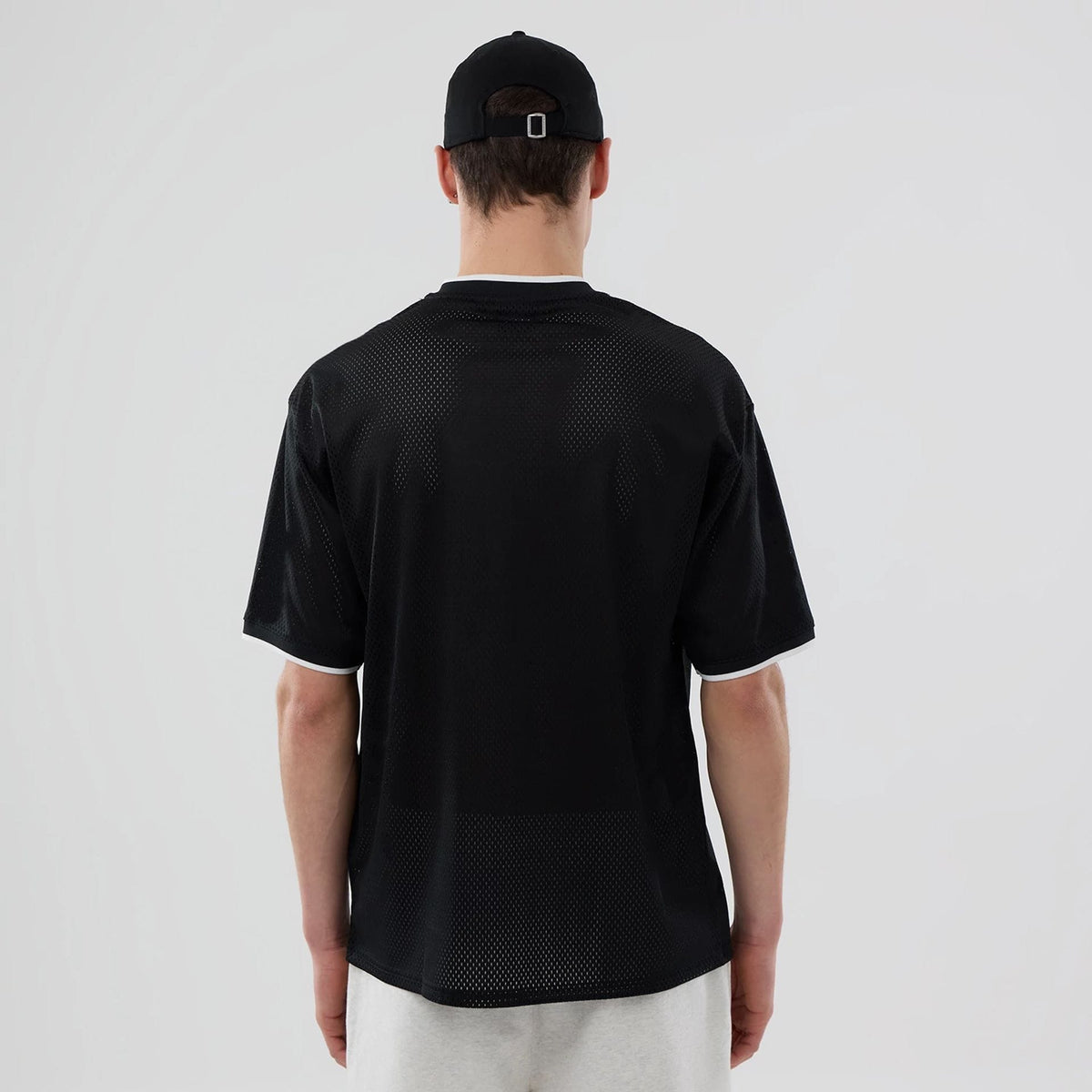 Chicago Bulls NBA Mesh Black Oversized T-Shirt-klyvox