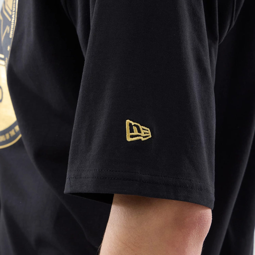 New Era Sticker Porto Black Oversized T-Shirt-klyvox