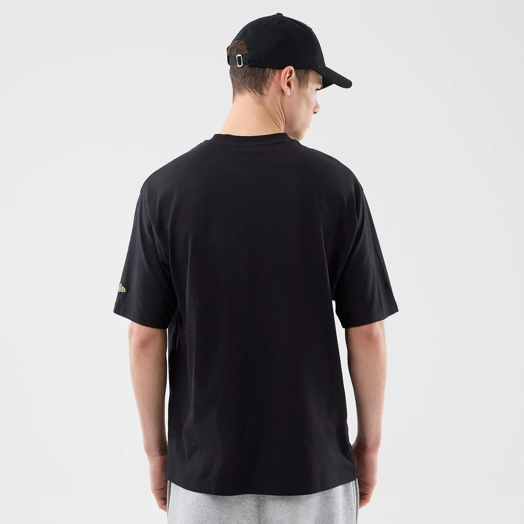 New Era Sticker Porto Black Oversized T-Shirt-klyvox
