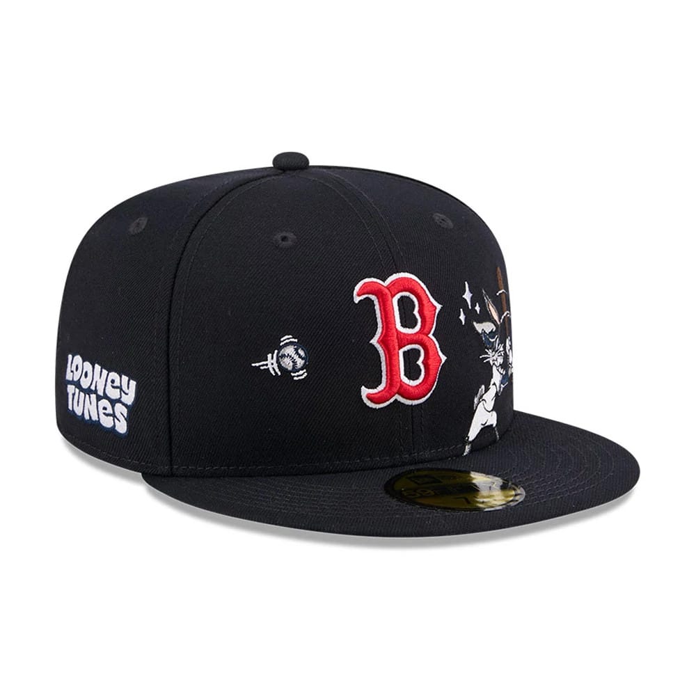 Boston Red Sox MLB X Looney Tunes Bugs Bunny Navy 59FIFTY Fitted Cap-klyvox