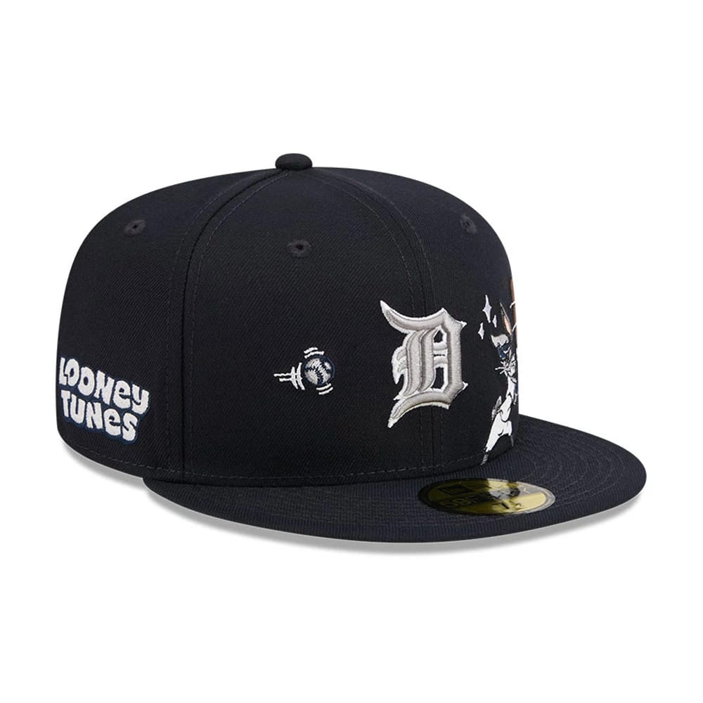 Detroit Tigers MLB X Looney Tunes Bugs Bunny Navy 59FIFTY Fitted Cap-klyvox