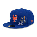 New York Mets MLB X Looney Tunes Bugs Bunny Blue 59FIFTY Fitted Cap-klyvox