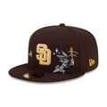 San Diego Padres MLB X Looney Tunes Bugs Bunny Dark Brown 59FIFTY Fitted Cap-klyvox
