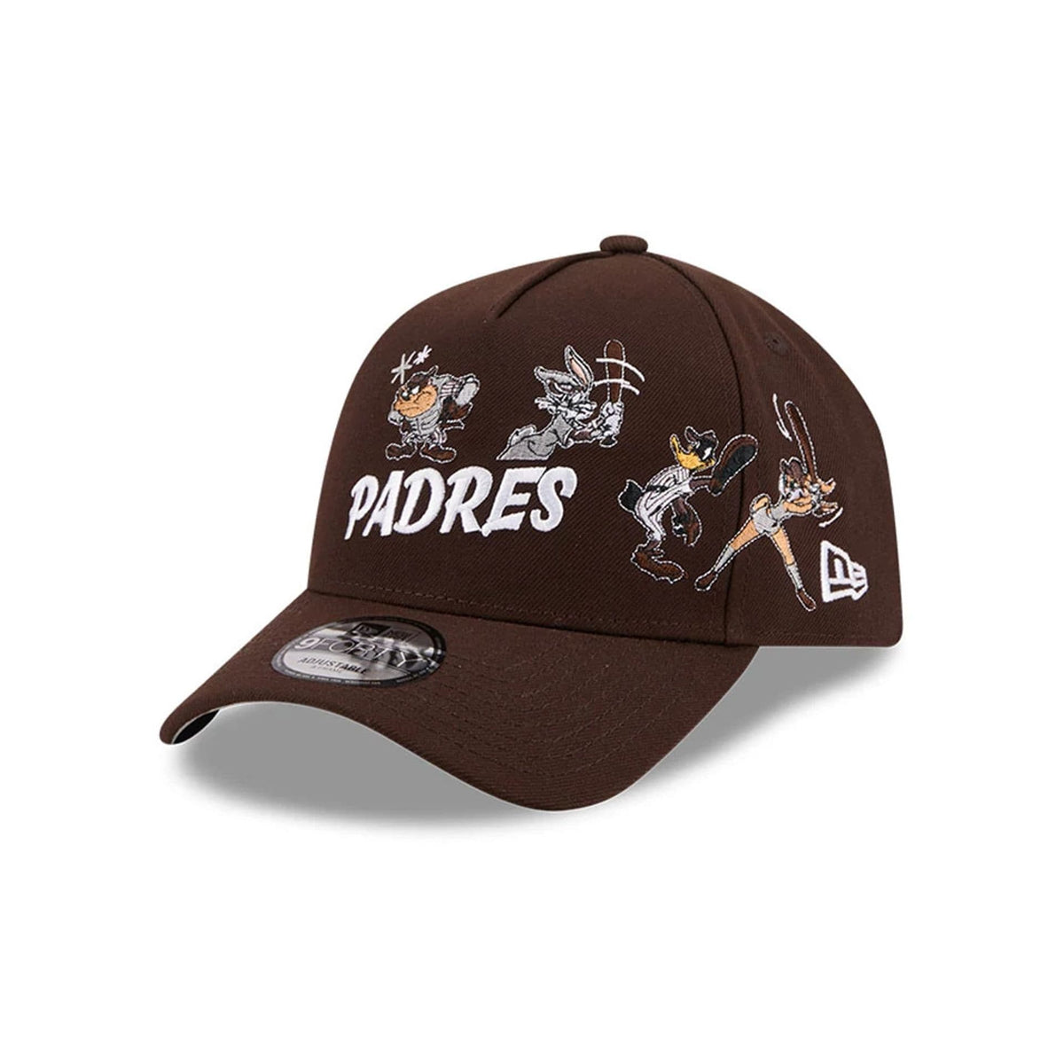 San Diego Padres MLB X Looney Tunes Dark Brown 9FORTY A-Frame Adjustable Cap-klyvox