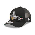 Blackhawks NHL Stanley Cup Black 9FORTY M-Crown A-Frame Trucker Adjustable Cap-klyvox