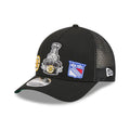 Bruins NHL Stanley Cup Black 9FORTY M-Crown A-Frame Trucker Adjustable Cap-klyvox