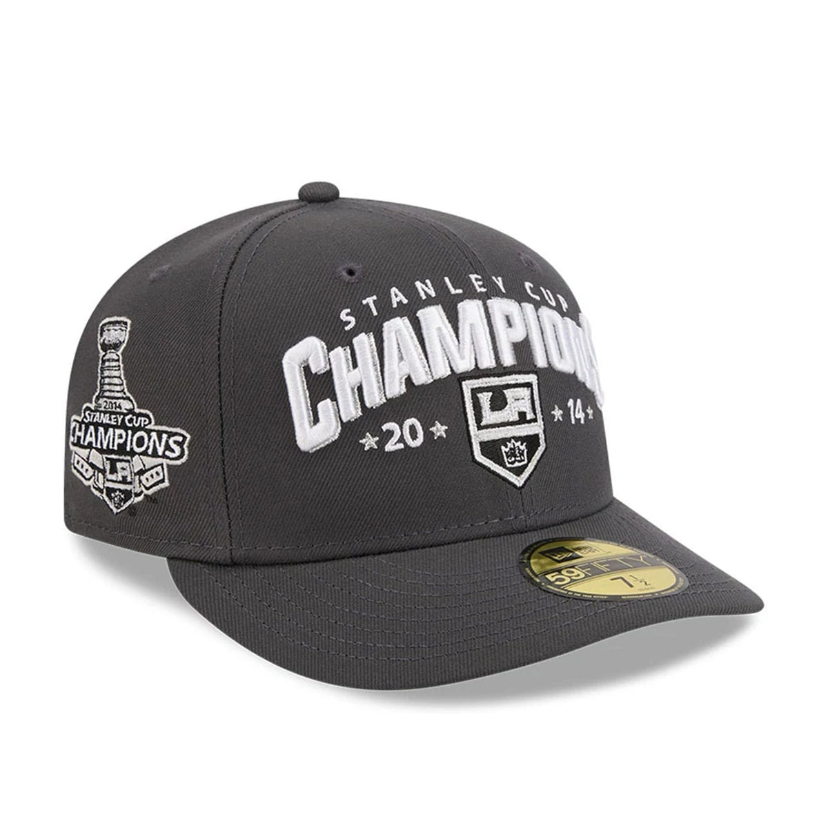 LA Kings NHL Stanley Cup Champions Dark Grey 59FIFTY Fitted Cap-klyvox