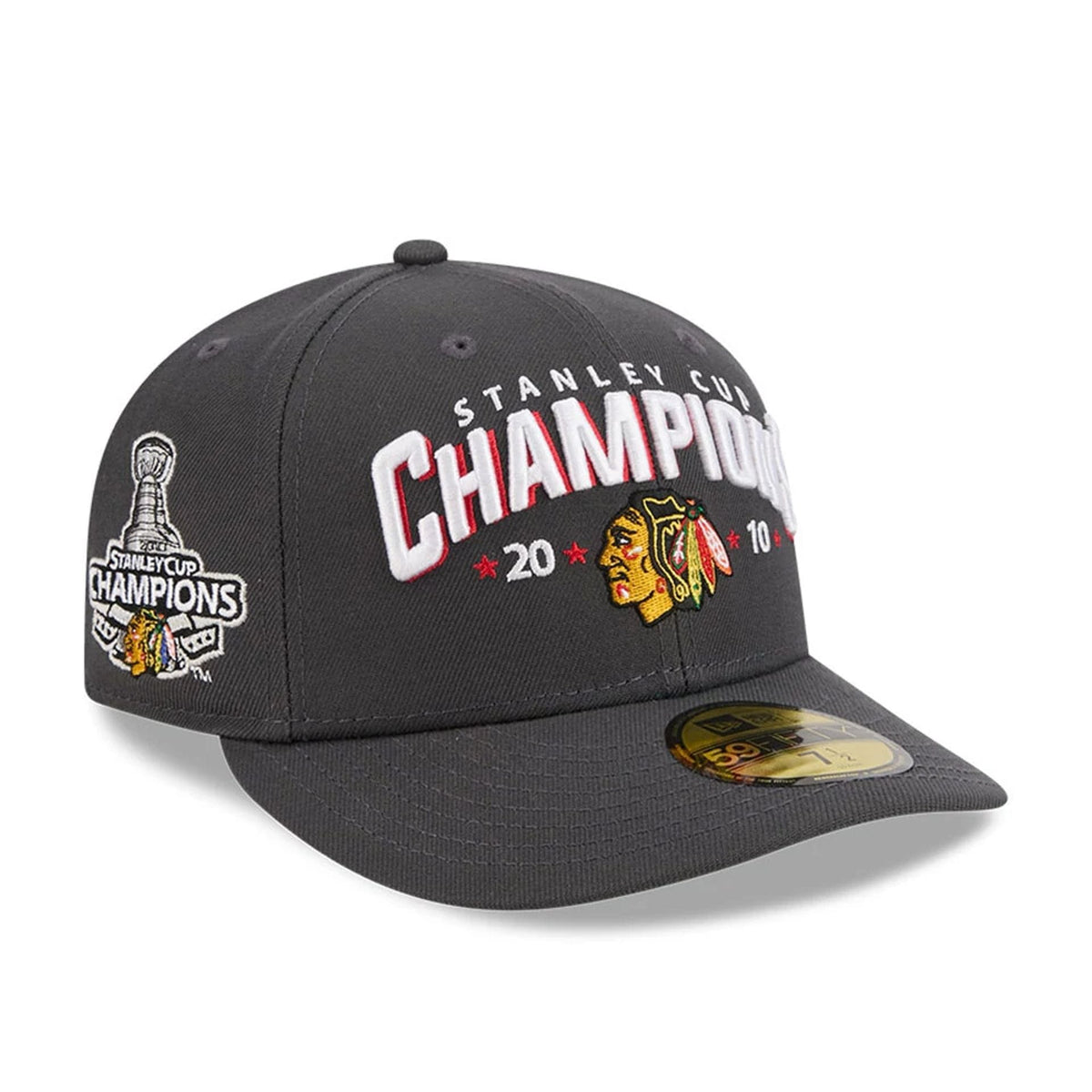 Chicago Blackhawks NHL Stanley Cup Champions Dark Grey 59FIFTY Fitted Cap-klyvox
