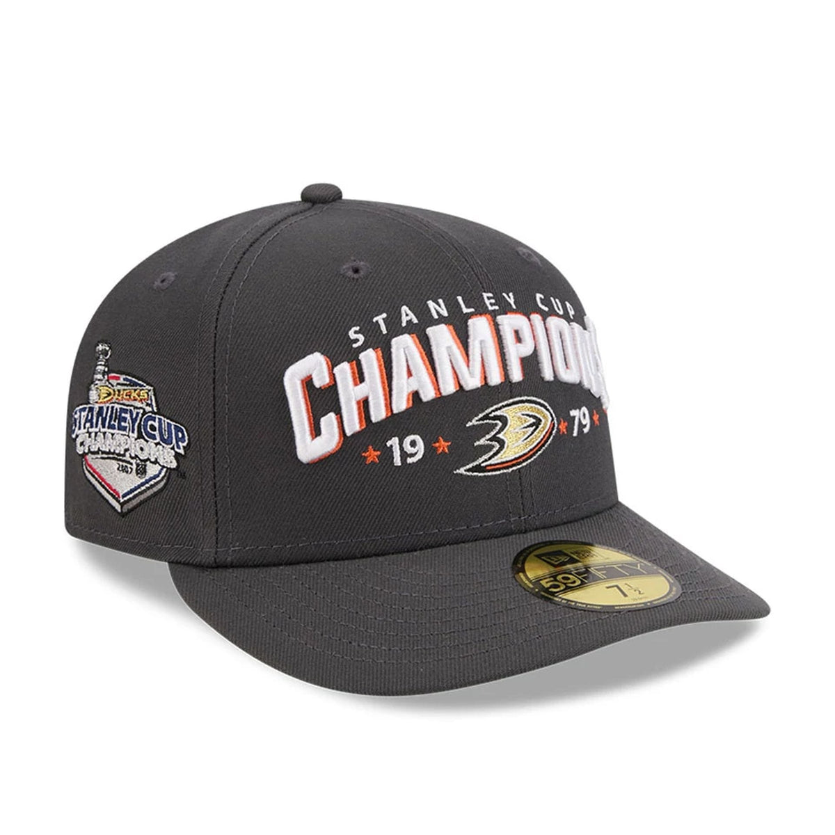 Anaheim Ducks NHL Stanley Cup Champions Dark Grey 59FIFTY Fitted Cap-klyvox