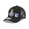 Canadiens NHL Stanley Cup Black 9FORTY M-Crown A-Frame Trucker Adjustable Cap-klyvox