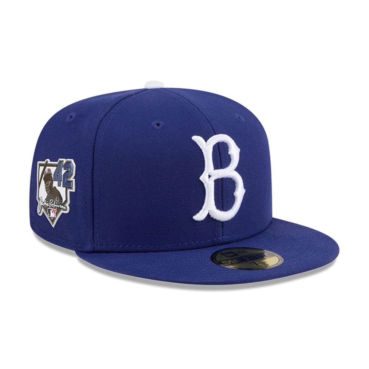 Brooklyn Dodgers MLB Jackie Robinson Navy 59FIFTY Fitted Cap-klyvox
