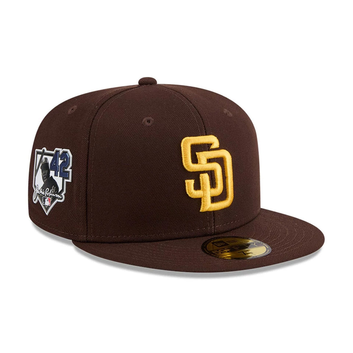 San Diego Padres MLB Jackie Robinson Dark Brown 59FIFTY Fitted Cap-klyvox