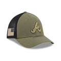 Braves MLB Armed Forces Day 2026 Green 39THIRTY M-Crown Stretch Fit Cap-klyvox