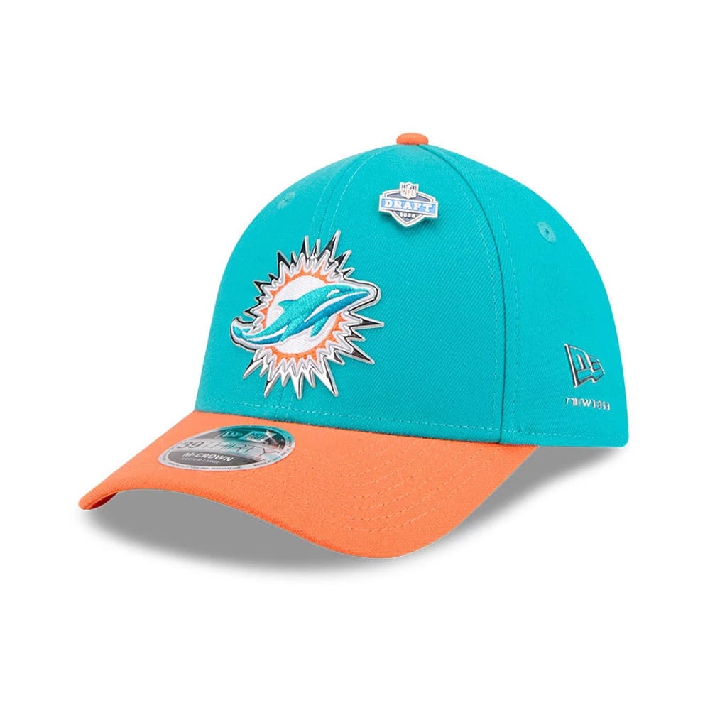 Miami Dolphins NFL Draft 2026 Turquoise 39THIRTY M-Crown Stretch Fit Cap-klyvox