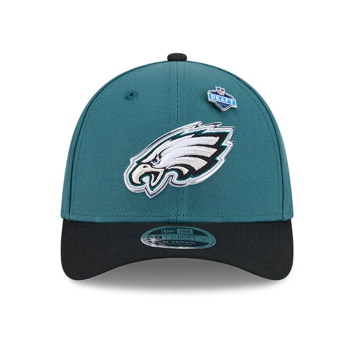 Eagles NFL Draft 2026 Dark Green 39THIRTY M-Crown Stretch Fit Cap-klyvox