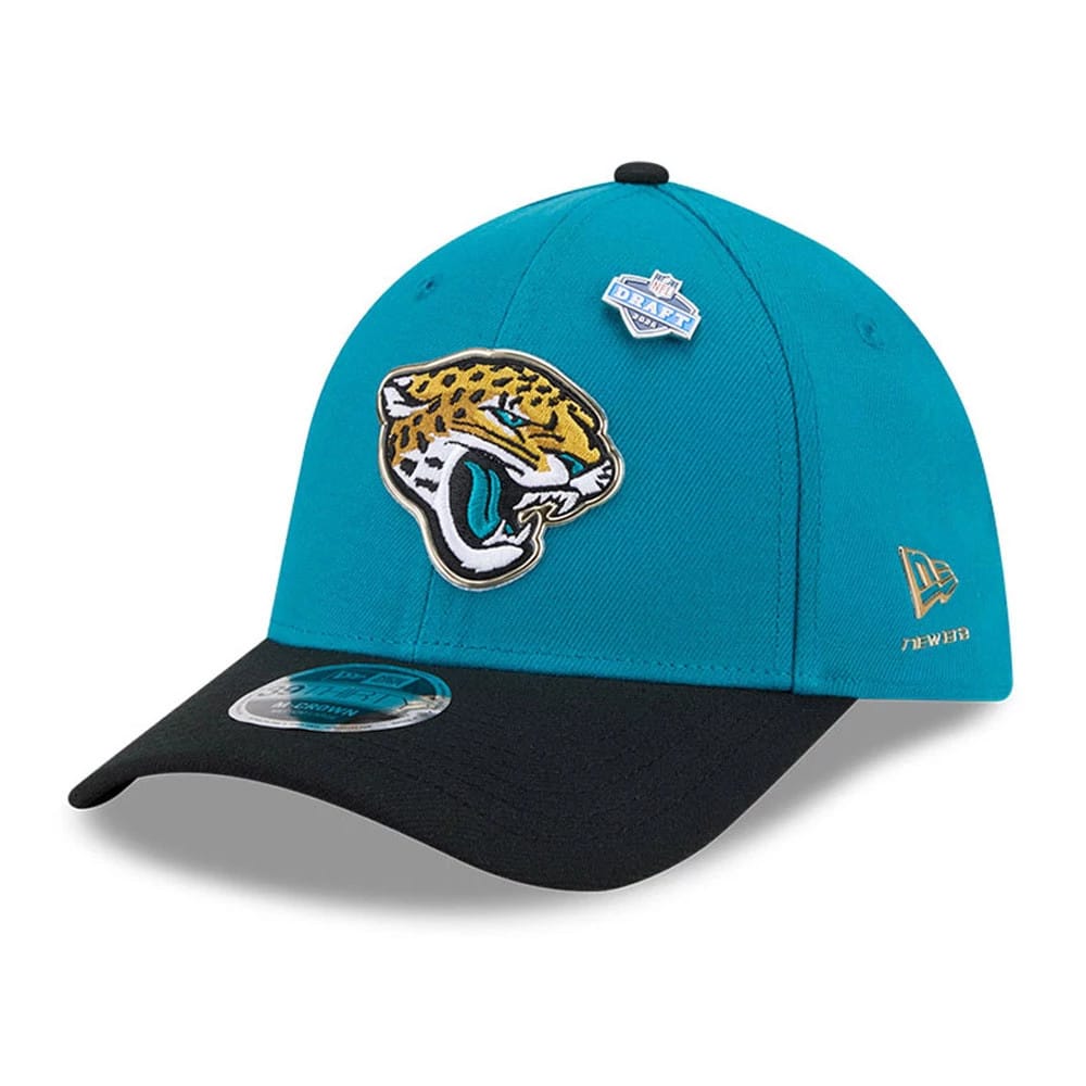 Jaguars NFL Draft 2026 Turquoise 39THIRTY M-Crown Stretch Fit Cap-klyvox