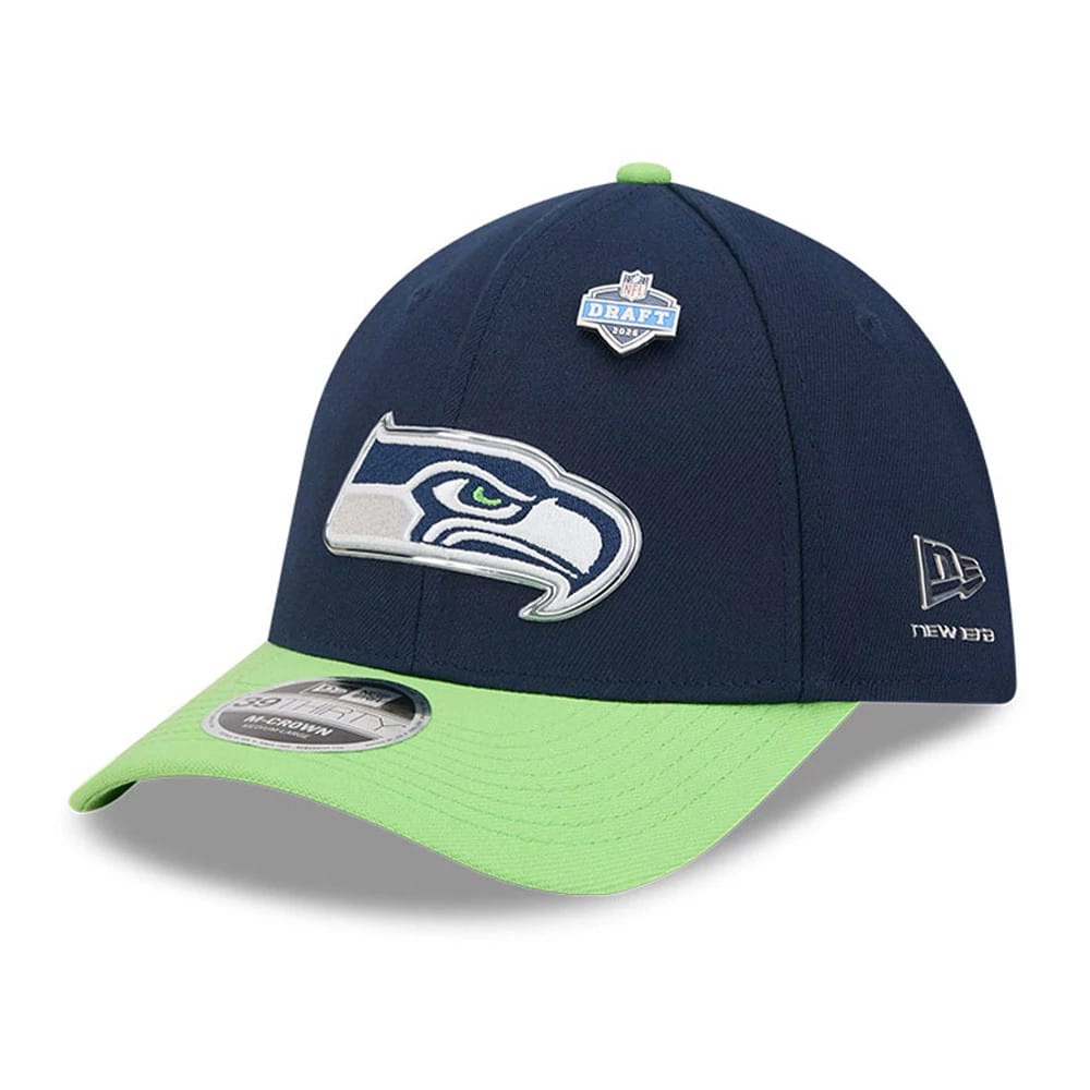Seahawks NFL Draft 2026 Dark Blue 39THIRTY M-Crown Stretch Fit Cap-klyvox