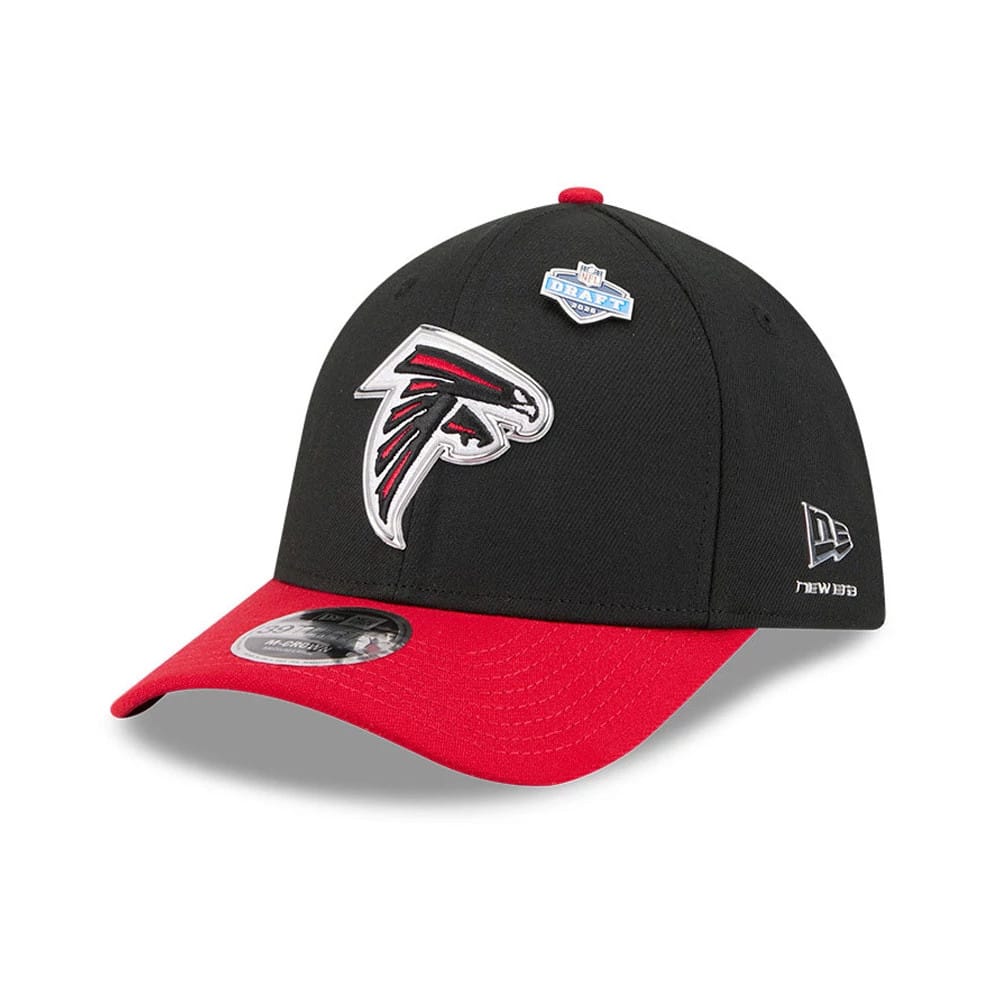 Atlanta Falcons NFL Draft 2026 Black 39THIRTY M-Crown Stretch Fit Cap-klyvox