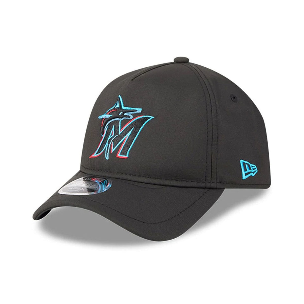 Miami Marlins MLB Quickstrike Black 9FORTY Apex Adjustable Cap-klyvox