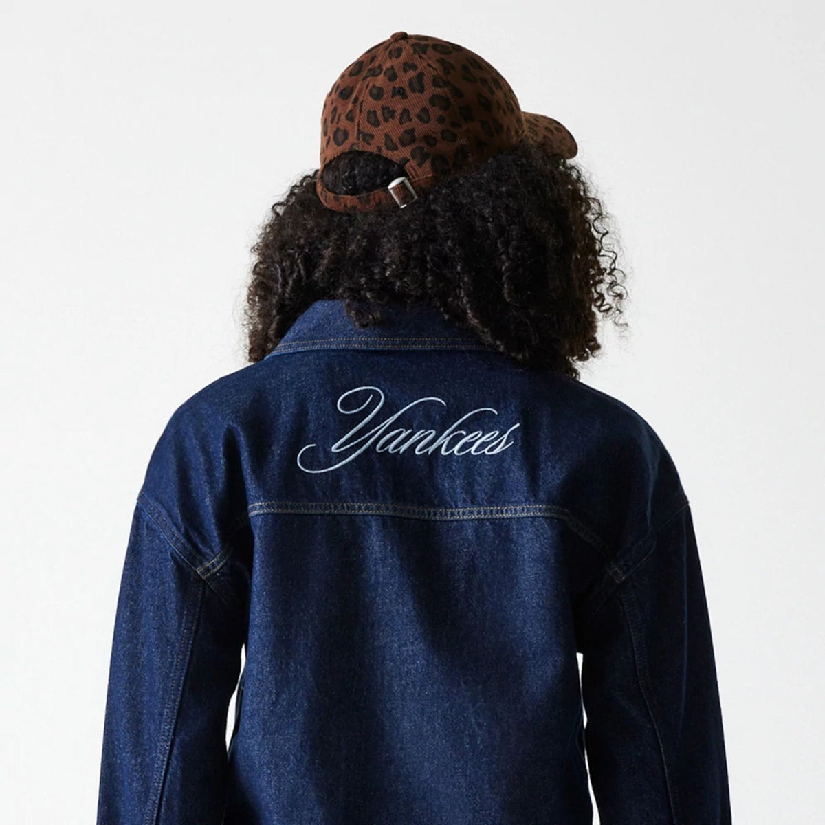 New York Yankees Womens MLB Denim Dark Blue Jacket-klyvox