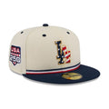 LA Dodgers MLB 4th Of July 2026 Cream 59FIFTY Fitted Cap-klyvox