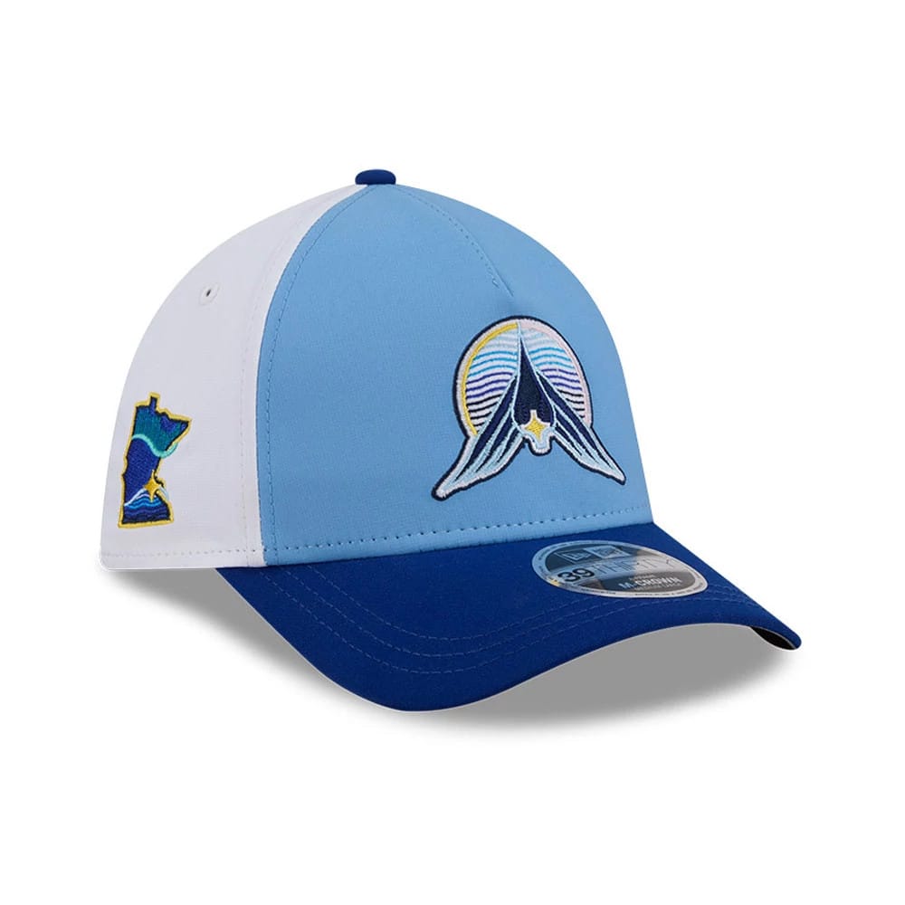 Twins MLB City Connect Blue 39THIRTY M-Crown A-Frame Stretch Fit Cap-klyvox