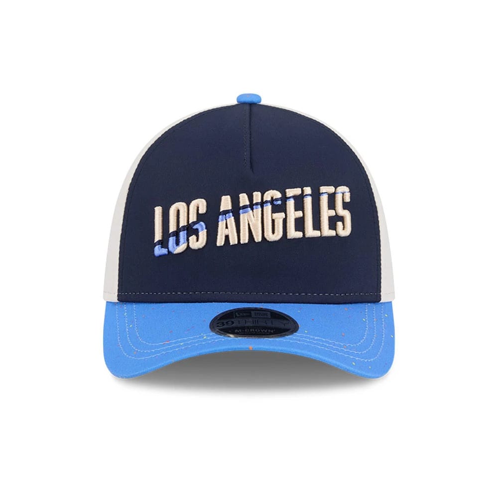Dodgers MLB City Connect Navy 39THIRTY M-Crown A-Frame Stretch Fit Cap-klyvox