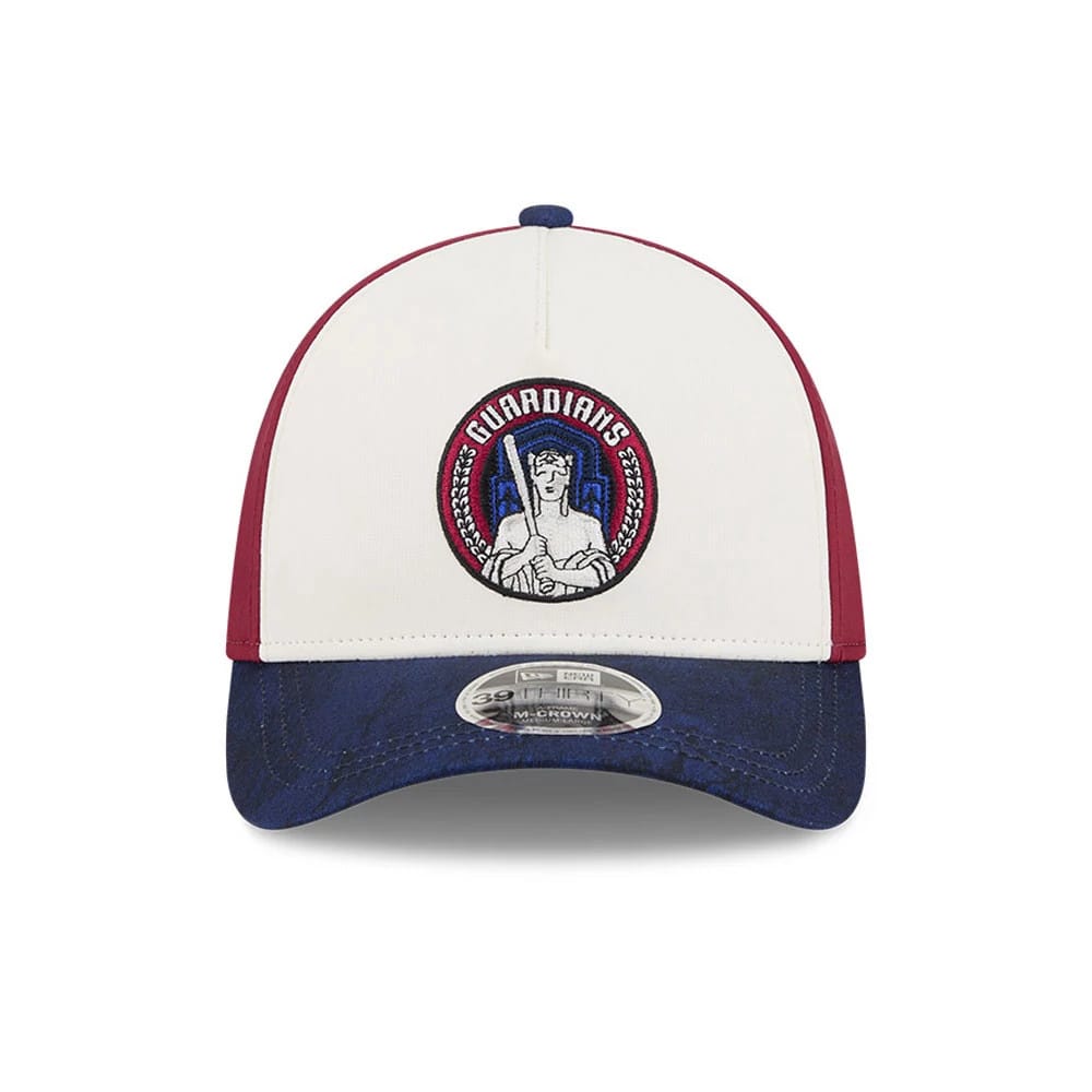 Guardians MLB City Connect White 39THIRTY M-Crown A-Frame Stretch Fit Cap-klyvox