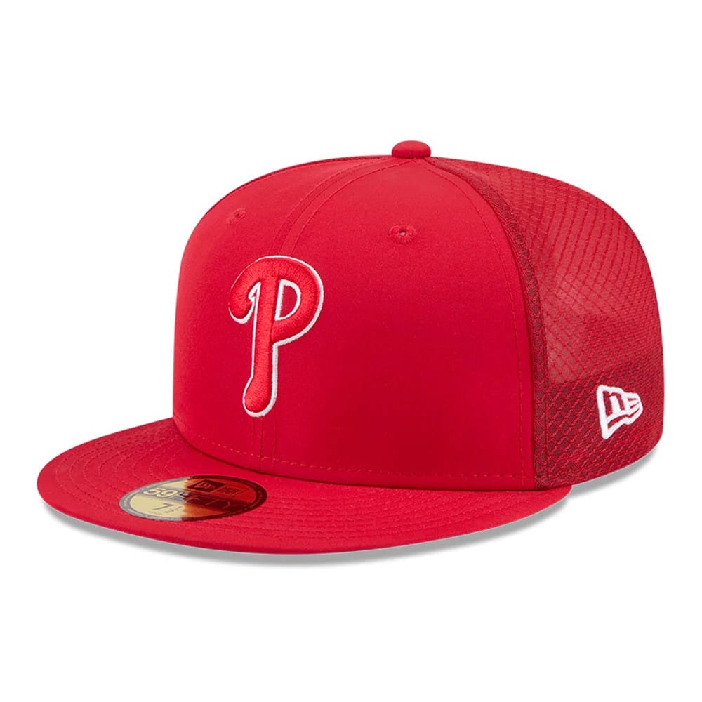 Philadelphia Phillies MLB Batting Practice 2026 Red 59FIFTY Fitted Cap-klyvox
