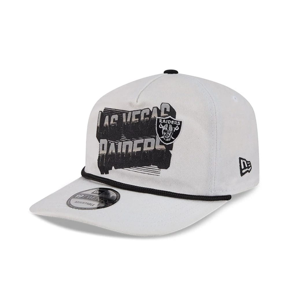 Las Vegas Raiders NFL Duck Cloth White 19TWENTY Adjustable Cap-klyvox