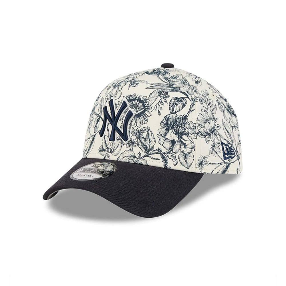 New York Yankees MLB Spring Floral Navy 9FORTY A-Frame Adjustable Cap-klyvox
