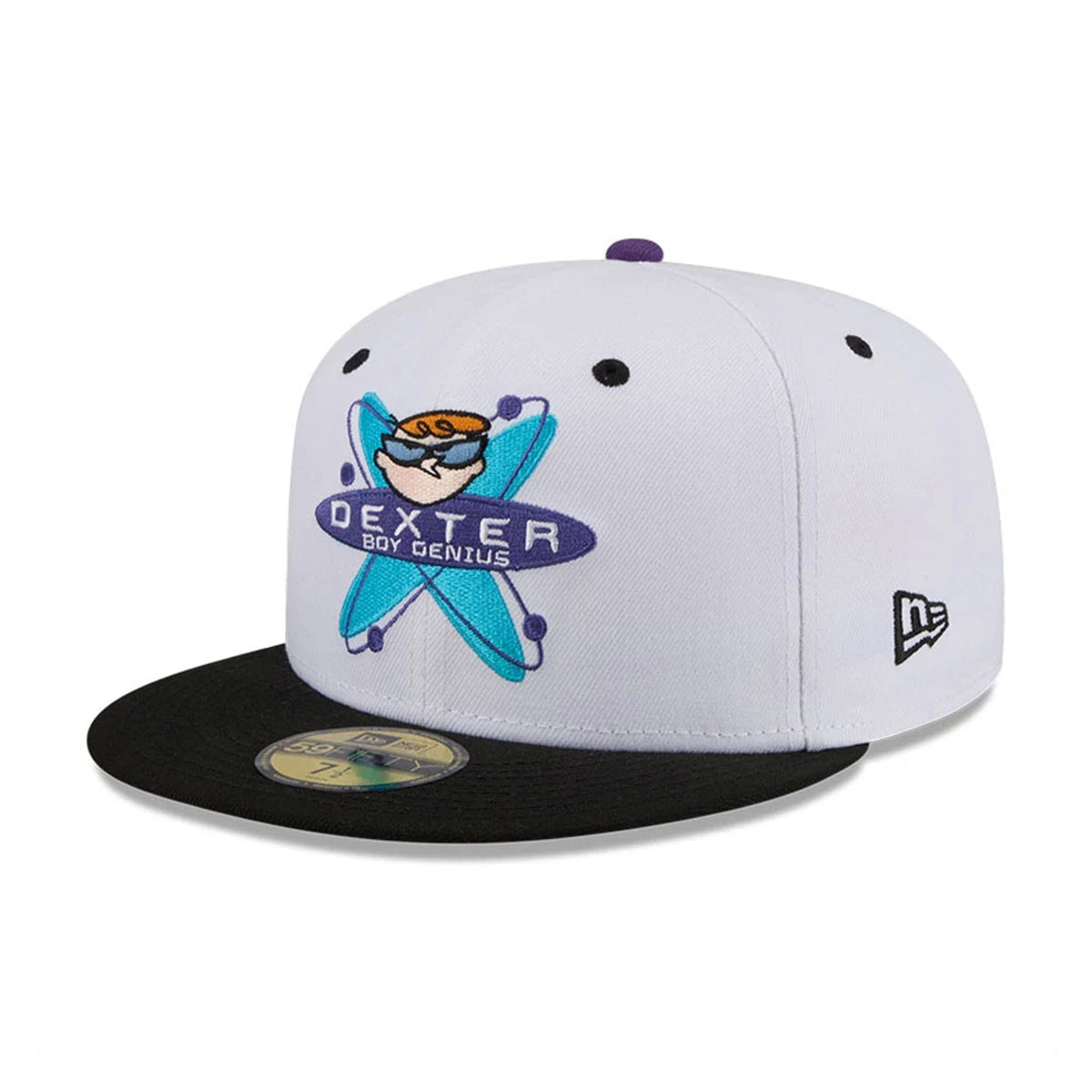 Dexter's Laboratory Genius At Work White 59FIFTY Fitted Cap-klyvox