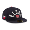 WBC Czech Republic Classical Script Navy Retro Crown 59FIFTY Fitted Cap-klyvox