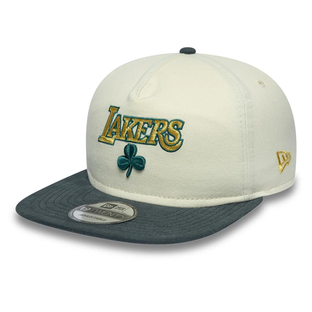 LA Lakers NBA Metallic Logo Cream 19TWENTY Adjustable Cap-klyvox