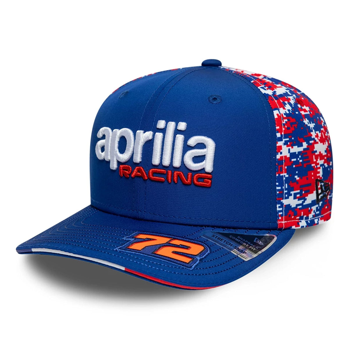 Aprilia Replica Marco Bezzecchi Le Mans Race Special Blue 9SEVENTY Stretch Snap Adjustable Cap-klyvox