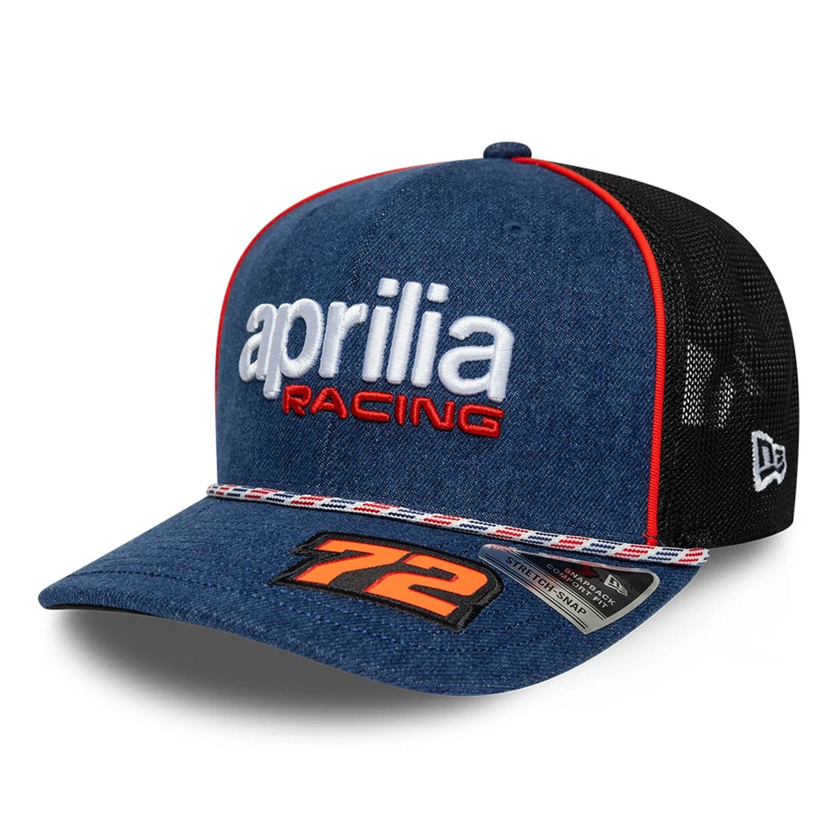 Aprilia Replica Marco Bezzecchi Austin Race Special Blue 9SEVENTY Stretch Snap Adjustable Cap-klyvox