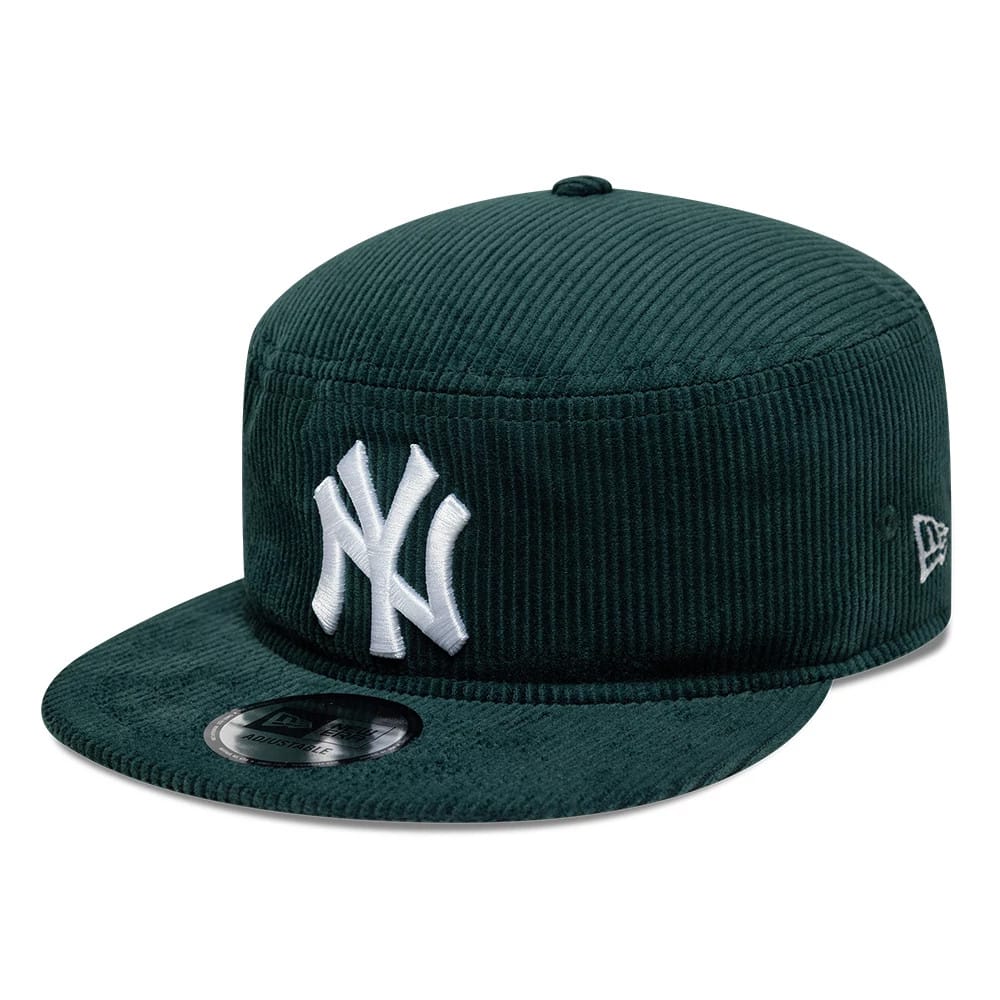 New York Yankees MLB Cord Dark Green Pillbox Adjustable Cap-klyvox